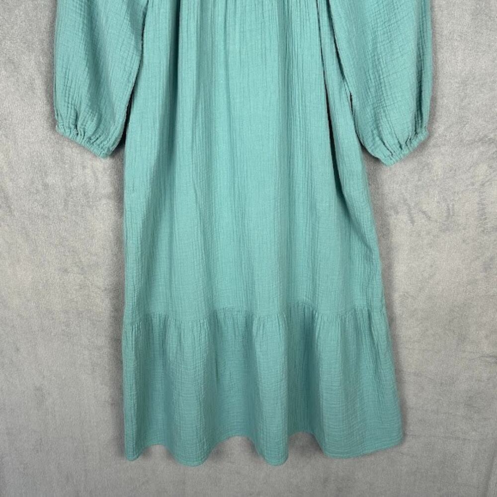 Universal Thread Dress Womens Extra Small Green Gauzey Peasant Cottage Milkmaid - Picture 4 of 15
